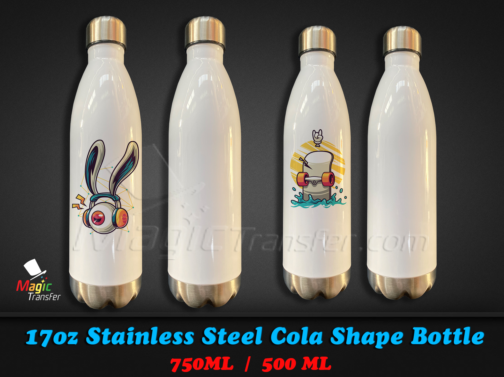 17oz Stainless Steel Cola Shape Bottle 750ML / 500ML